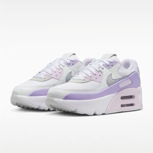 NWOT NIKE Air Max 90 LV8 Purple White Platform Sneakers Size 12